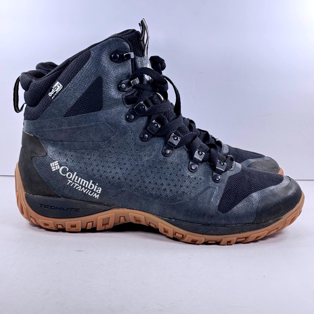 Columbia Titanium OutDry Waterproof Hiking Boots Men 8 Black BM2813-010 Techlite